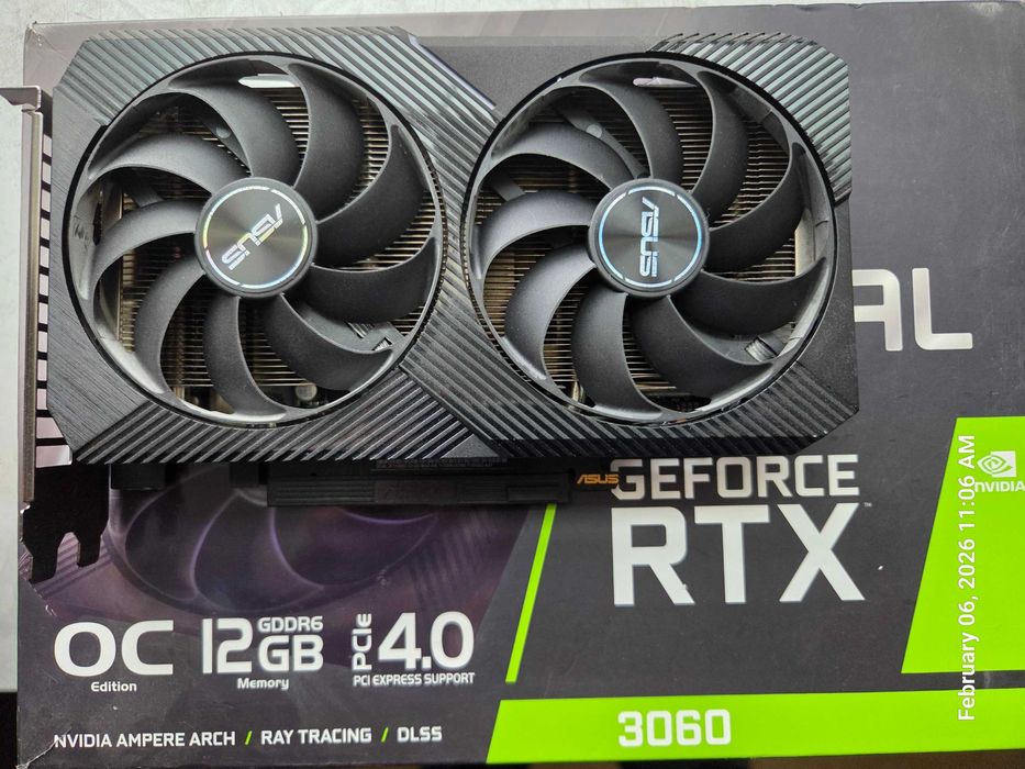 Placa video ASUS Dual NVIDIA GeForce RTX 3060 V2 OC Edition, 12GB