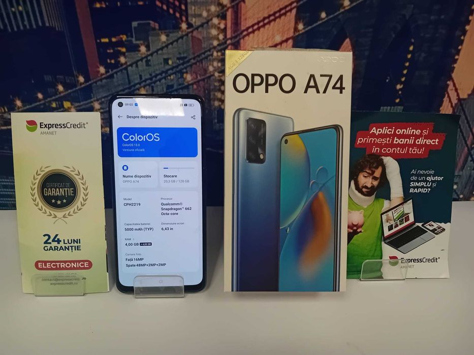 Oppo A74 (34634/30 Pacurari 2) Garantie 2 Ani!