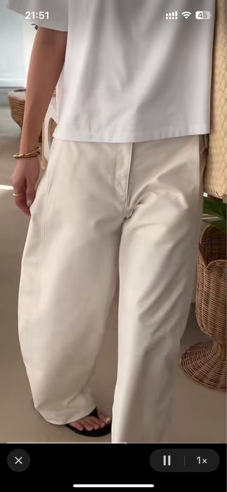 Брюки юникло молочные