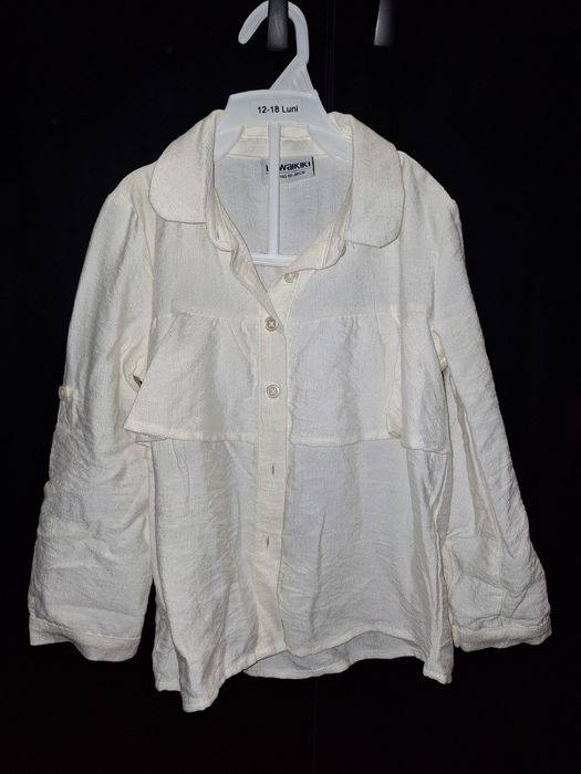 Cămașă alba in cu maneca lunga  Noua