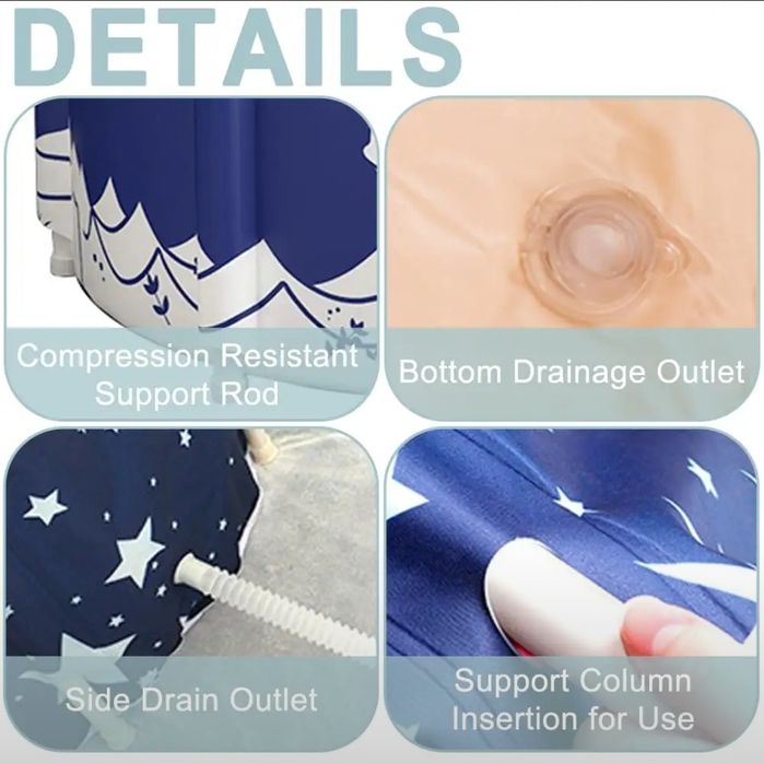 Складная ванна, 65х65, ледяная ванна.