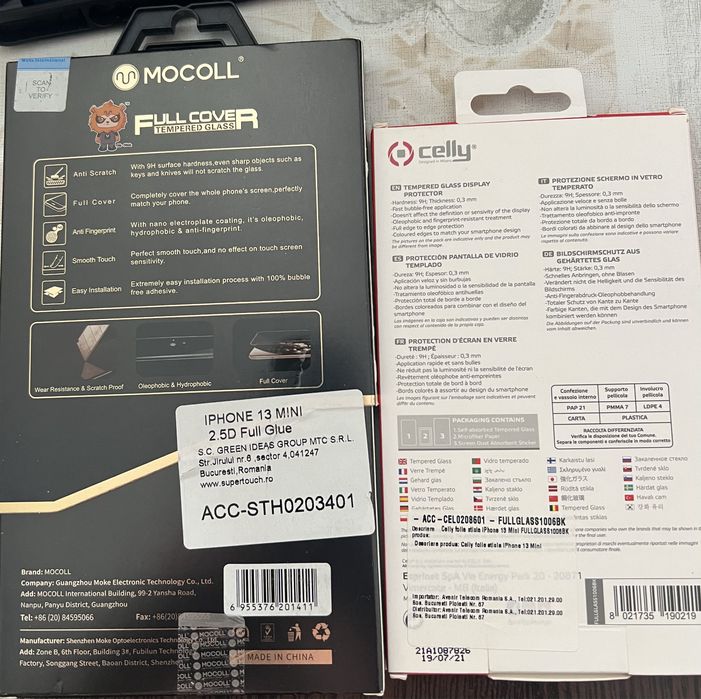 Folie  Sticlă Premium  iphone X /11pro și iphone 13 mini