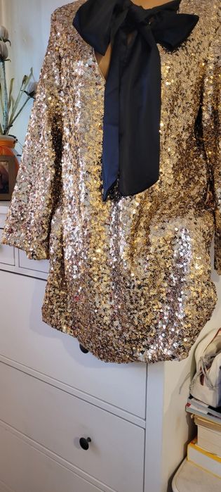 Bluze /rochii mini dama ocazii speciale paiete argintii