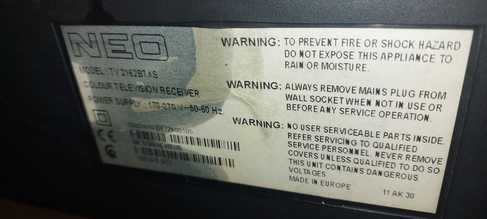 Телевизор "NEO" 21 инча работещ.