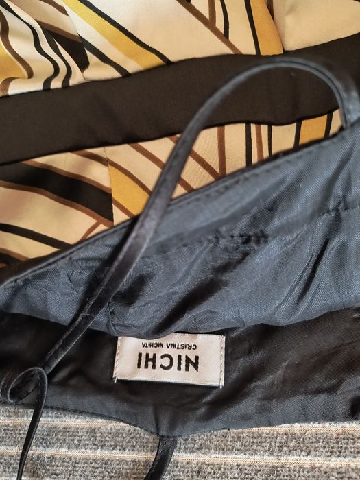 Rochie elegantă NICHI Cristina Nichita, mărimea 38/M, imprimeu geometric