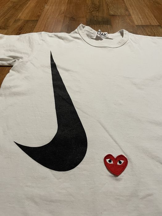 PLAY comme des garcon X Nike white tee