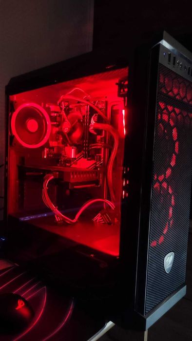 Десктоп Кoмпютър G:Rigs Intel i3-9100F 3.6GHz , DDR4 2666 MHz 16 GB, GTX 1660, SSD 512, HDD 1TB