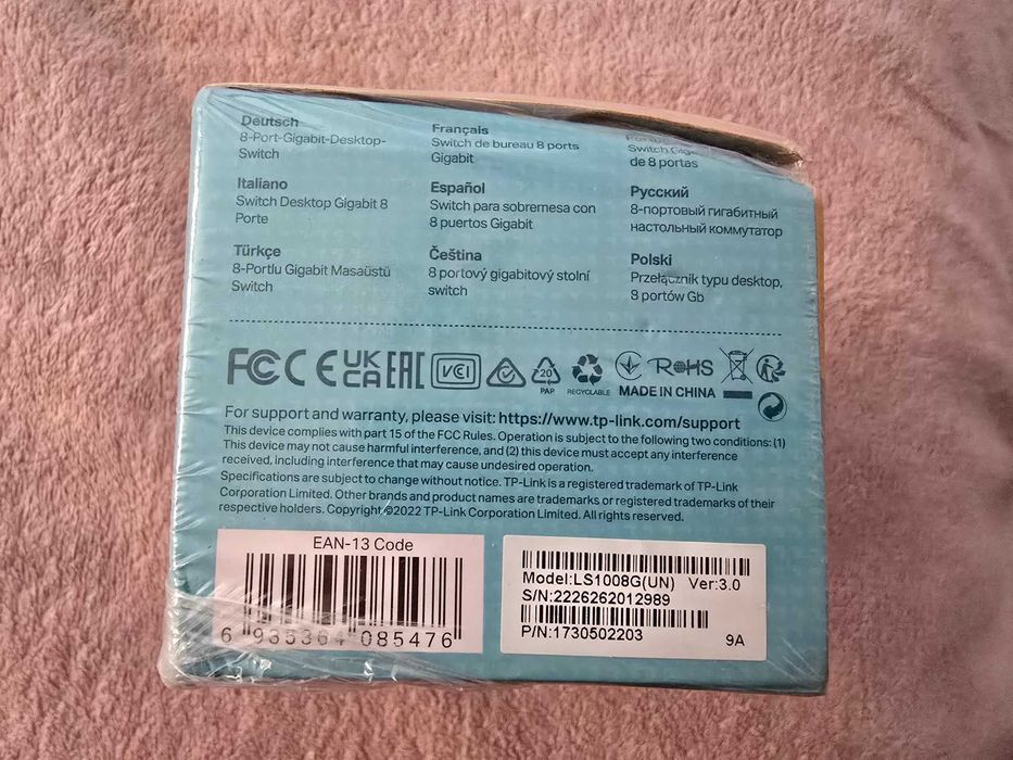 Switch TP-Link 8 port Gigabit LS1008G NOU sigilat | rețea rapidă