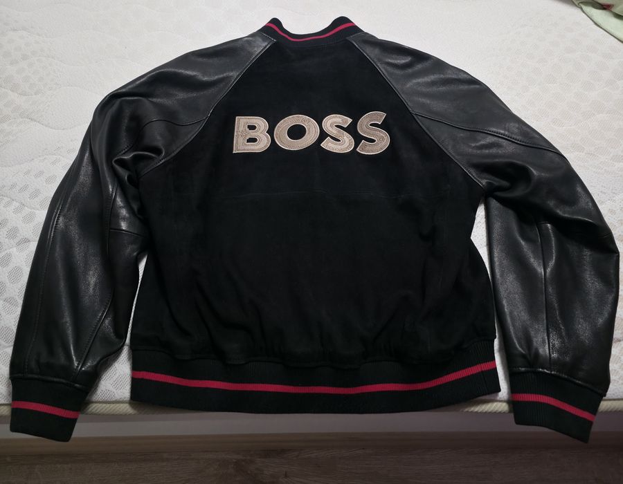 BOSS уникално чисто ново кожено яке