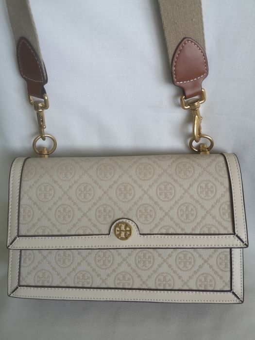 Tory Burch, чанта кожа и текстил.