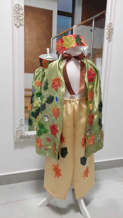 Costum Pelerina Toamna Baiat recolta frunze legume fructe vant serbare