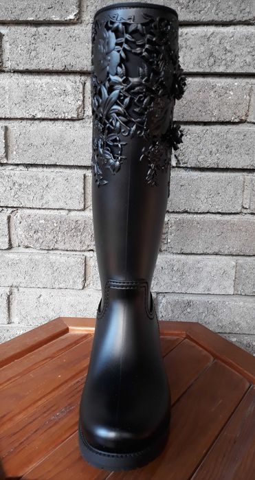 Melissa Гумени термо ботуши с 3D флорален дизайн нови