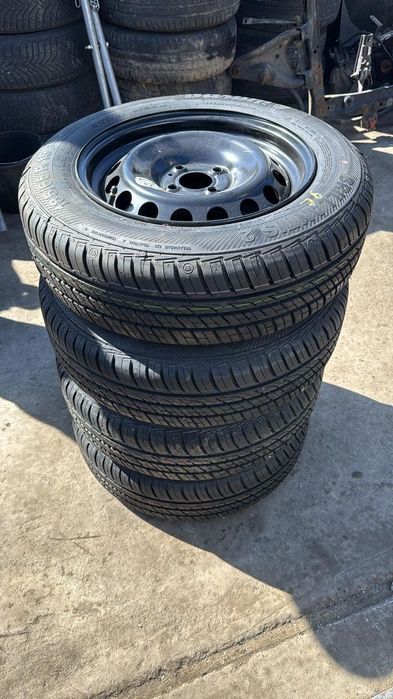set 4 jante anvelope + jante dacia logan rezerve 185/65/r15