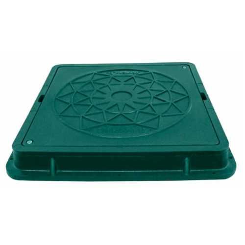 capac patrat negru, verde  de gradina