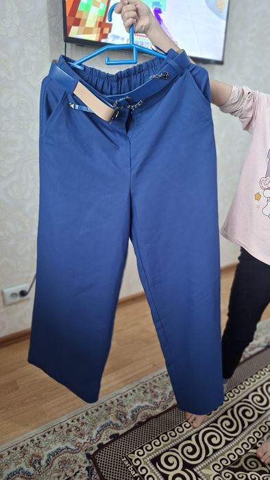 Синий брюки  длинный