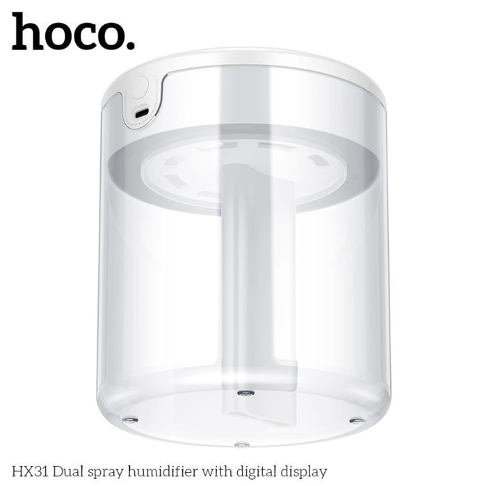 Hoco HX31  Увлажнитель 1.4л с цифровым дисплеем и двойным распылением