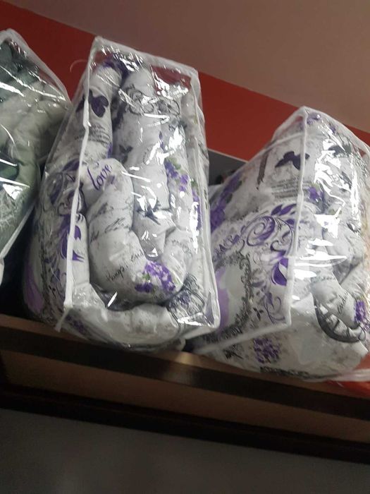 Спални комплекти ранфорс с олекотена завивка двайна вата-70лв.