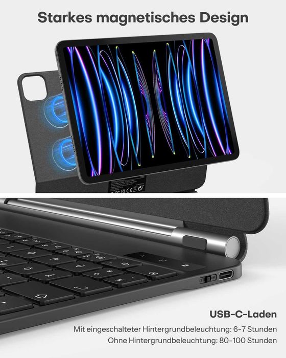 Калъф с клавиатура за iPad Pro 11 Inch,Гаранция