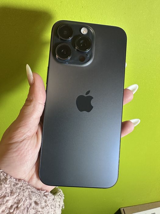 iPhone 15 Pro Max Blue Titanium 256GB - Baterie 95% - Impecabil