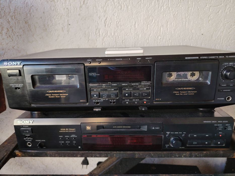 Sony minidisc și dubludeck MDS-JE520/TC-W605S