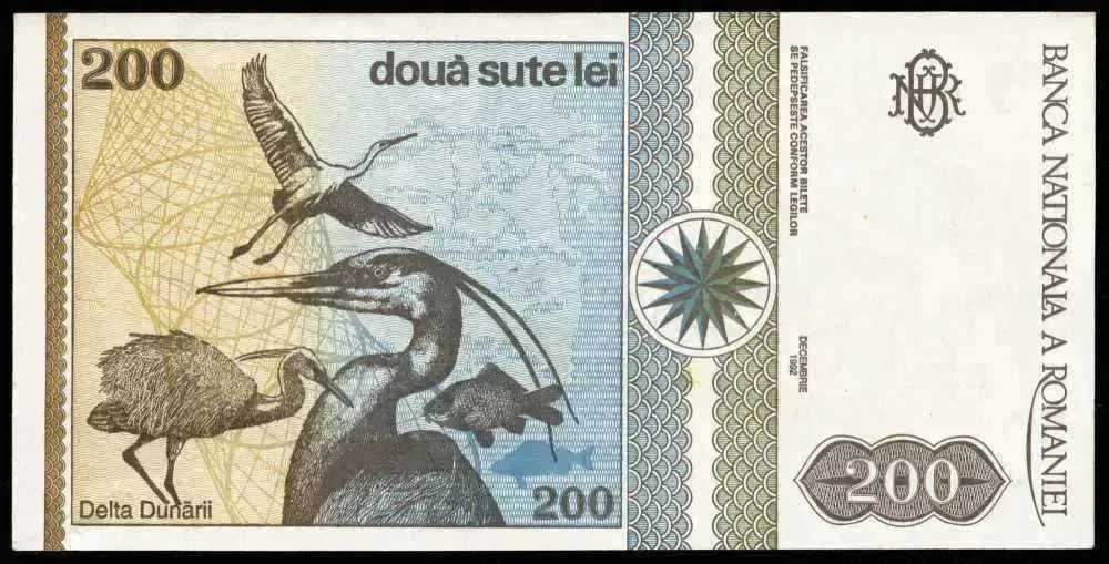 Bancnota necirculata 200 lei an 1992