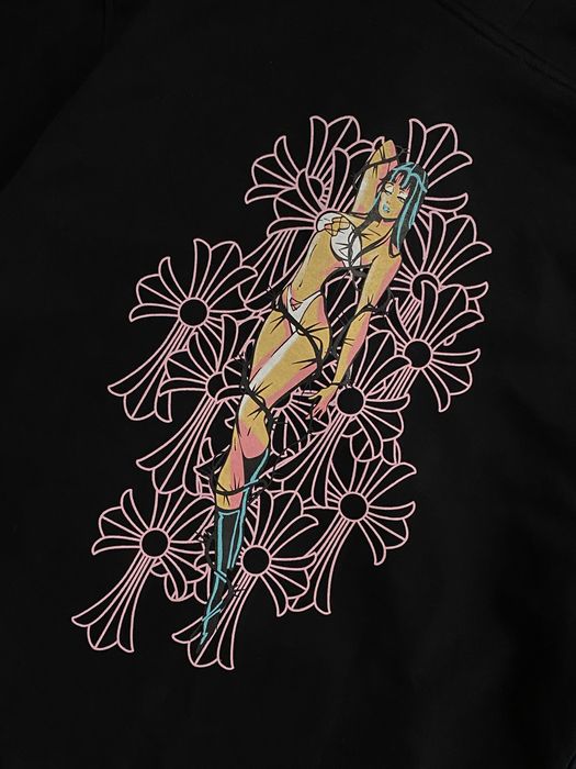 chrome hearts x deadly doll rare to find collab zip-up hoodie