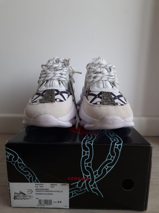 Versace Chain Reaction-alb cu model - Marimea 43- Cadoul Ideal-Urgent