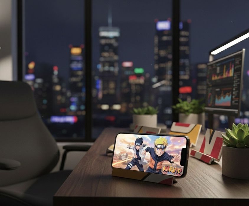 Подставка для телефона ручной работы!