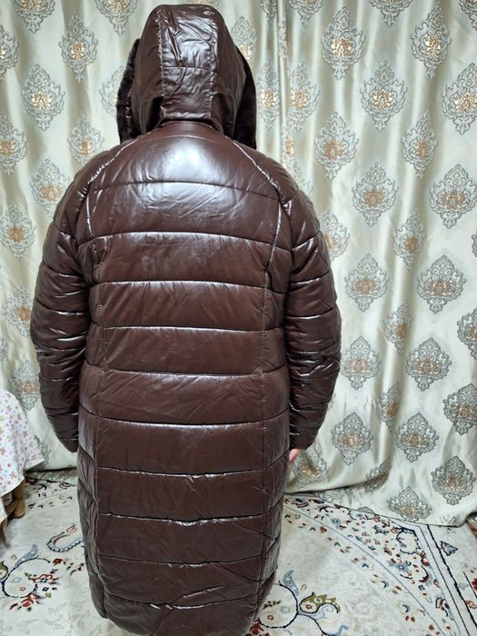 Продам пуховик эко кожа