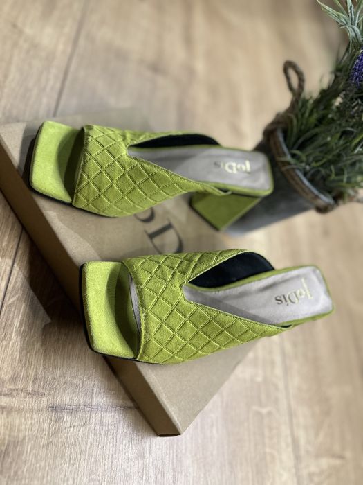 Trieste Lime - saboti piele naturala