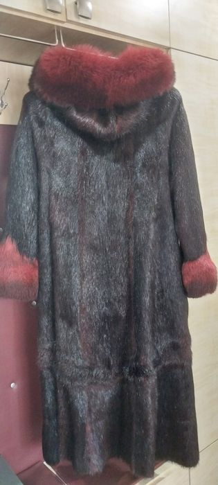 Шуба длинная, нутрия