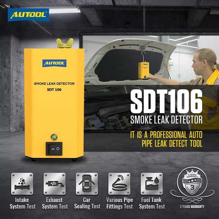 Машина за пушек Autool SDT106, за откриване проблеми в изпускателната