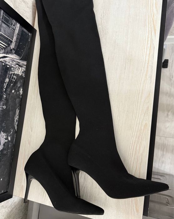 Тканевые ботфорты mango