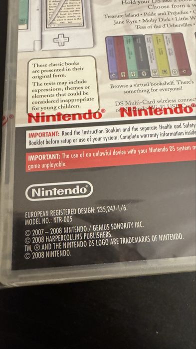 Joc SIGILAT de colecție Nintendo DS “100 Classic Book Collection”
