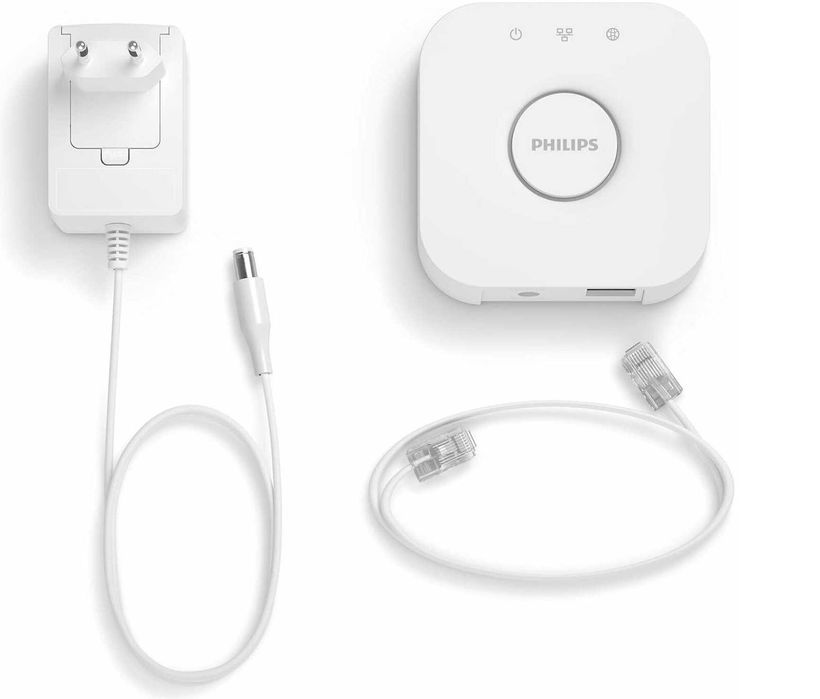 Pachet Philips Hue - Bridge, banda 2m, 2 lămpi LivingColors (8W, RGB]