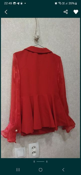 Красная костюм брюки