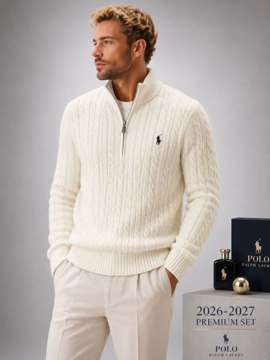 Polo Ralph Lauren Cable-Knit – мъжки пуловер с цип