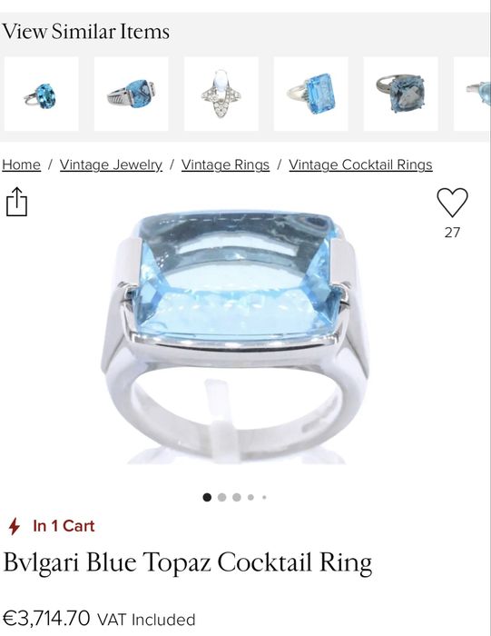 Златен пръстен с топаз BULGRI