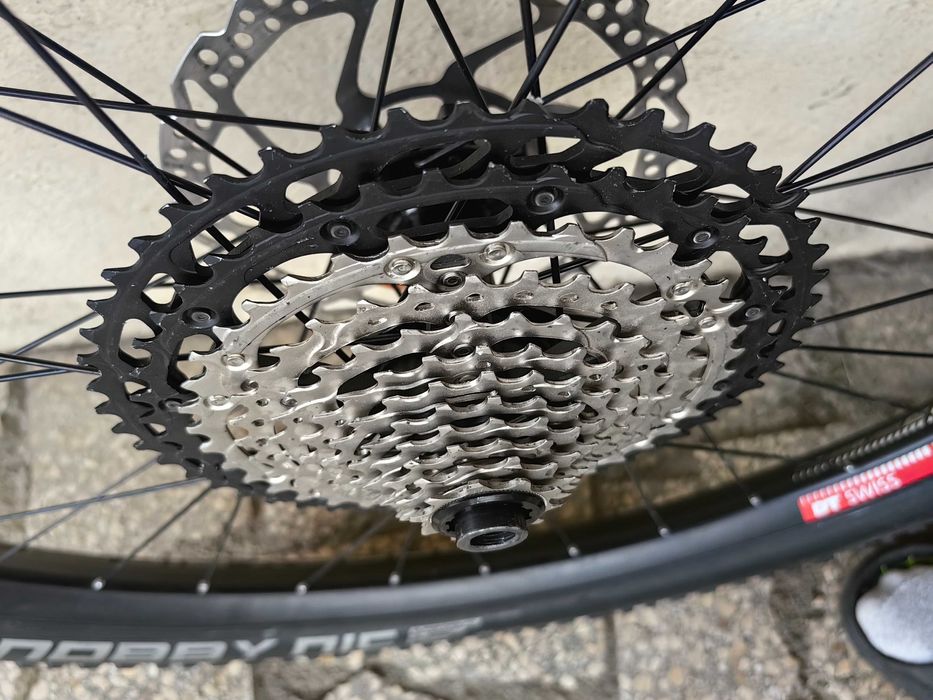 Roata spate bicicleta 29, janta DT Swiss, pinioane 12 viteze Shimano