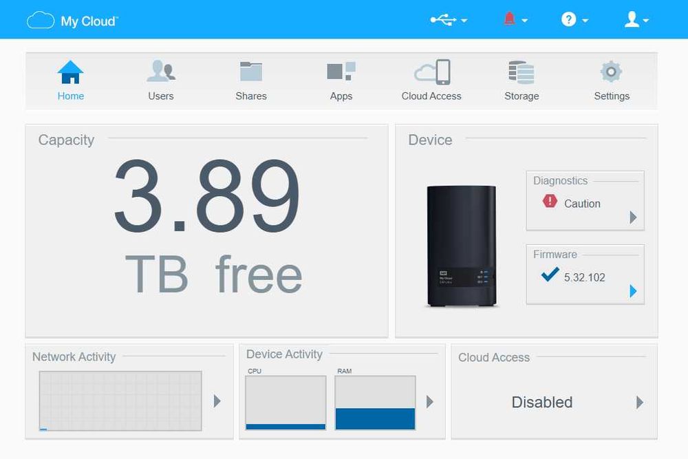 Продавам NAS Server, Western Digital My Cloud EX2 Ultra, 2 Bay, 4 TB
