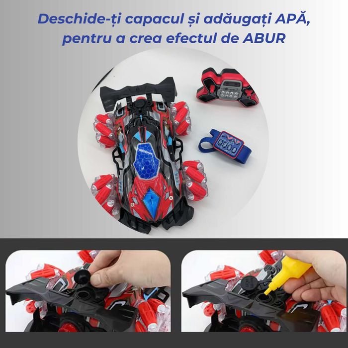 Masinuta cu Telecomanda si Senzor de Mana ROSU si ALBASTRU