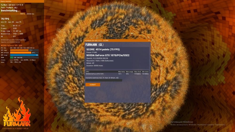 Nvidia GTX 1070 8gb Dual OC EXPEDITION Edition