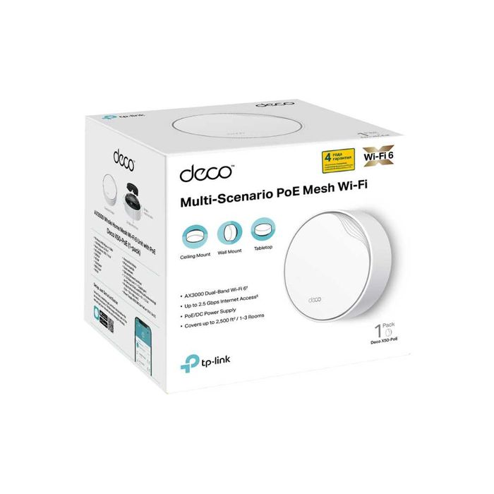 Wi-FI Роутер 	TP-Link	Deco X50-PoE(1-pack)