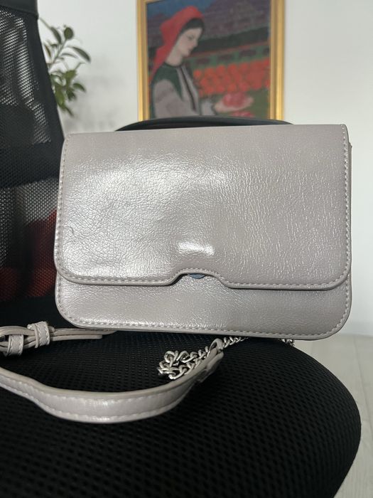 Geanta Reseved piele culoare taupe