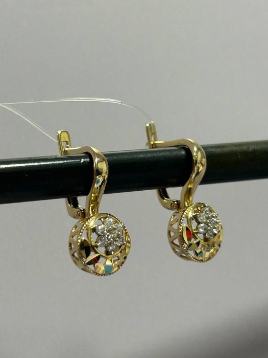 Золотые серьги, 585 / КА90924