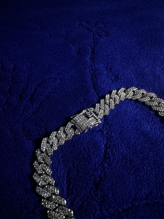 Lant cubanez, ice, fully iced out, hard lock concept, pietre sintetice