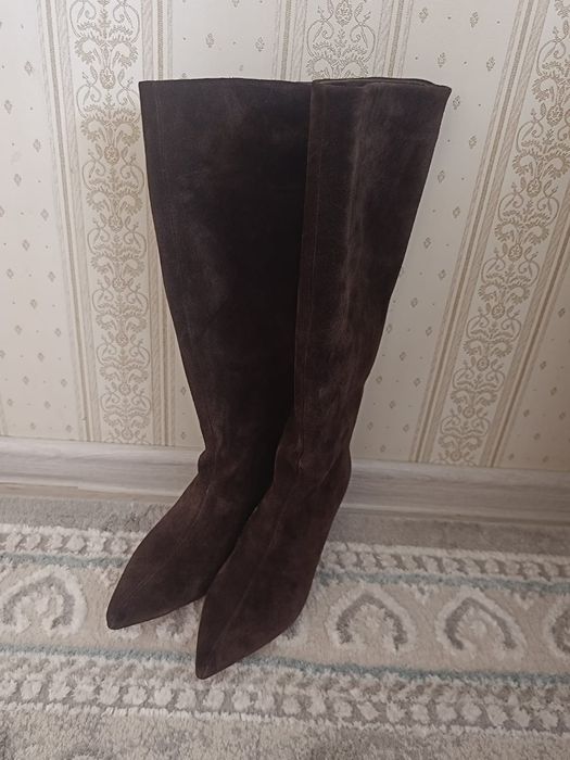 Сапоги натуральная замша