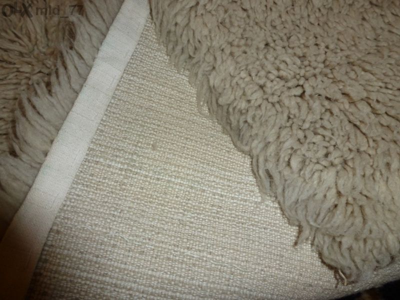 бял вълнен губер за легло 113х216см