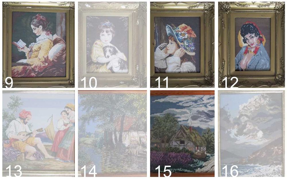 Гоблени с рамки, цени от 60 до 230 лв.