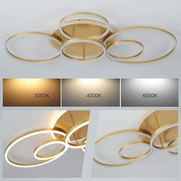 Plafoniera led 6 inele